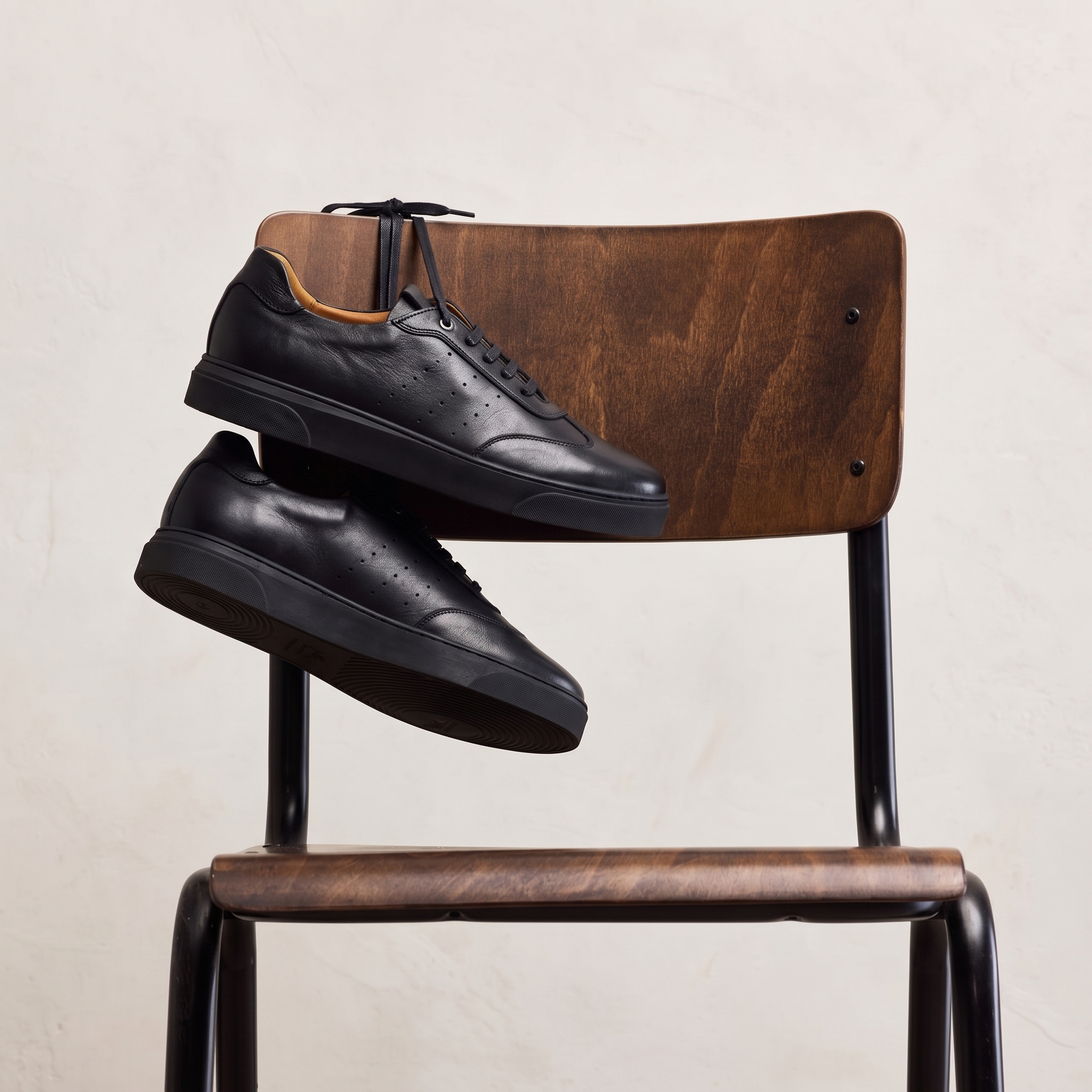 YO-06-CUIRNoir-40_1 CUPSOLE - Baskets en noir – Image 1