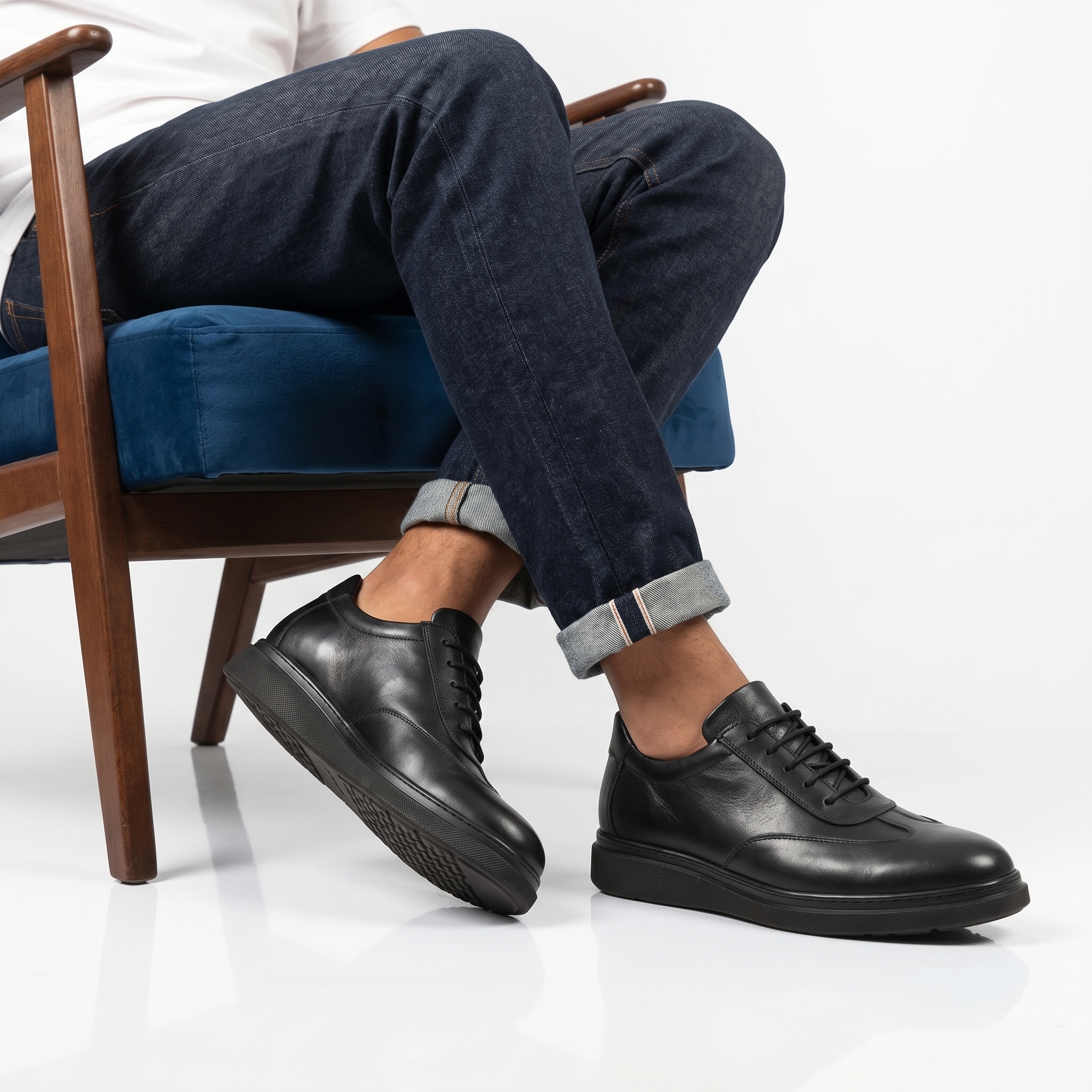 YO-53-CUIRNoir-40_1 Mocassins confortables 100% Cuir en Noir – Image 1