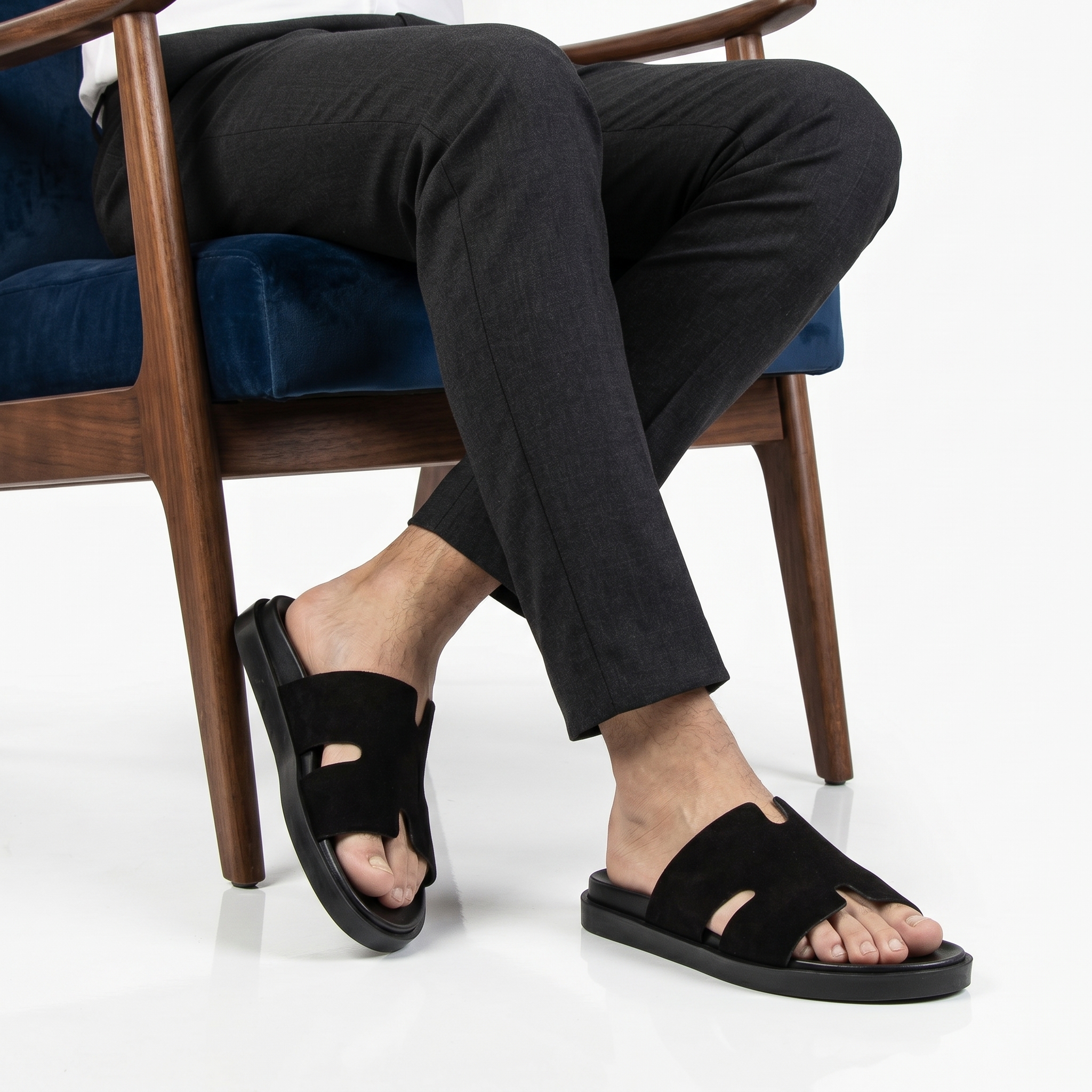 YO-900-NUNoir-40_1 Abrid – Sandales Homme en Noir – Image 1