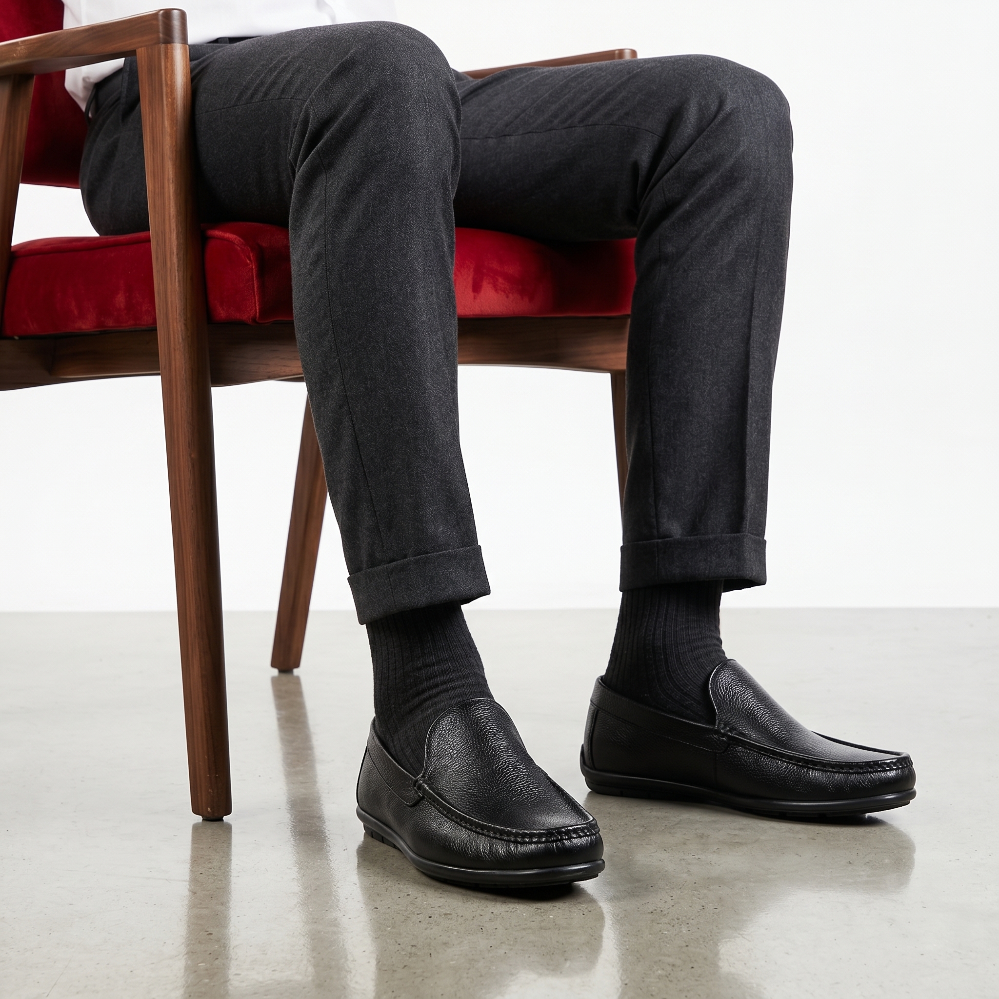Cornell – Mocassins Hommes en Noir