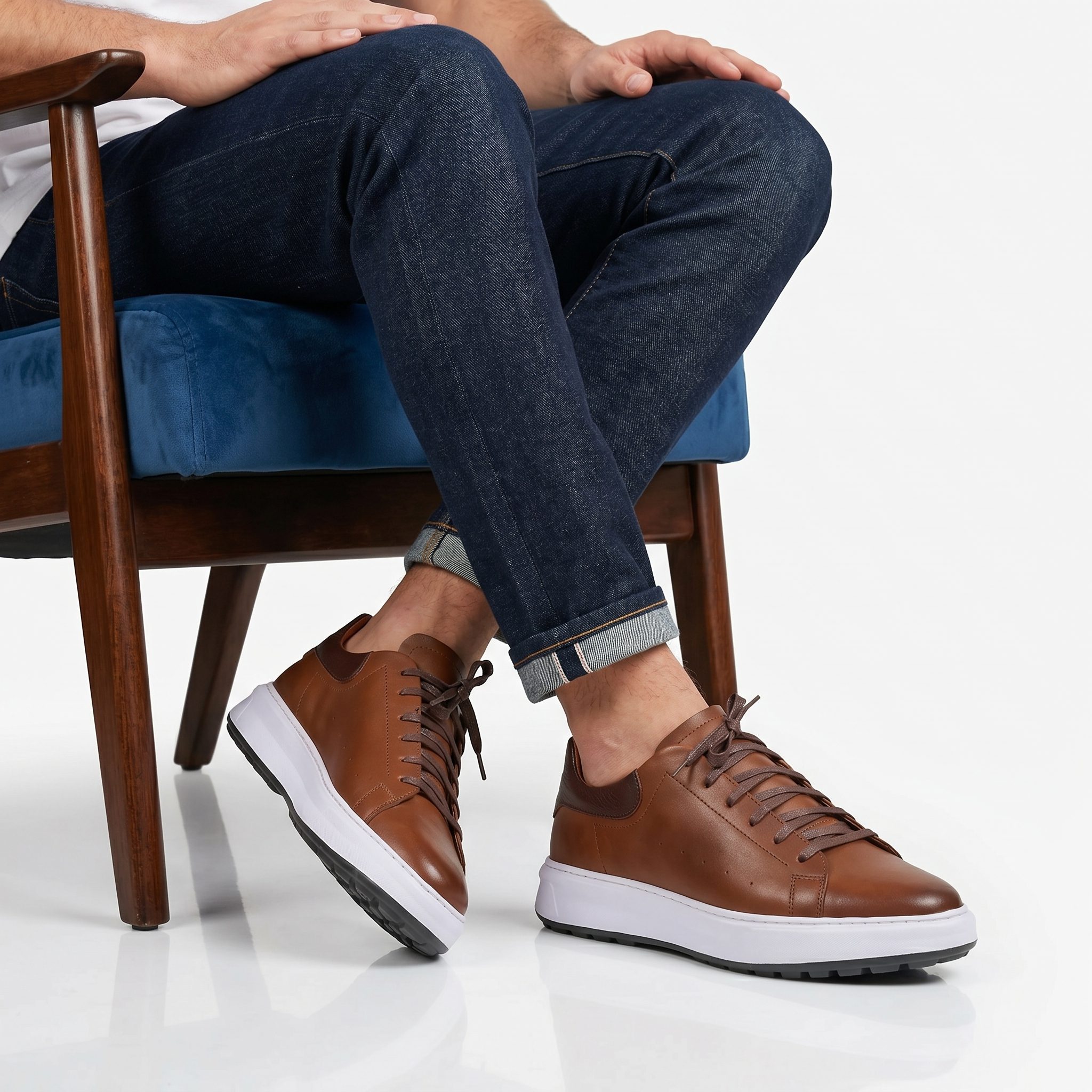 HC-079-CUIRTabac-40-1 Matias – Baskets Hommes en Tabac – Image 1