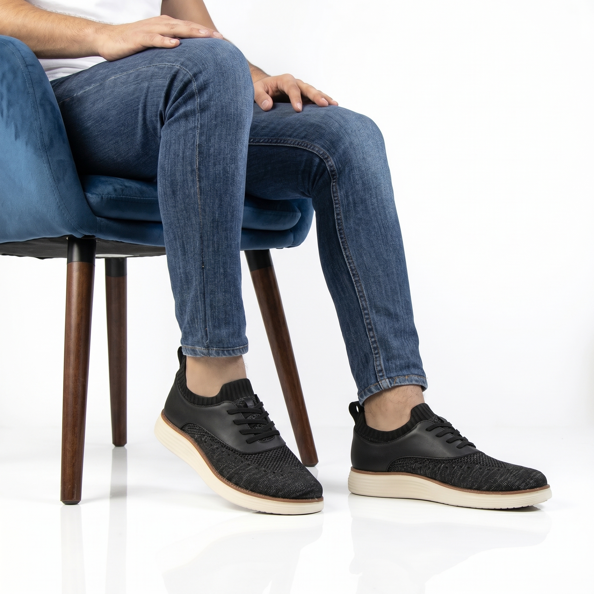 S19-212-TENoir-41_2 Flex – Baskets Confortable en Noir – Image 1