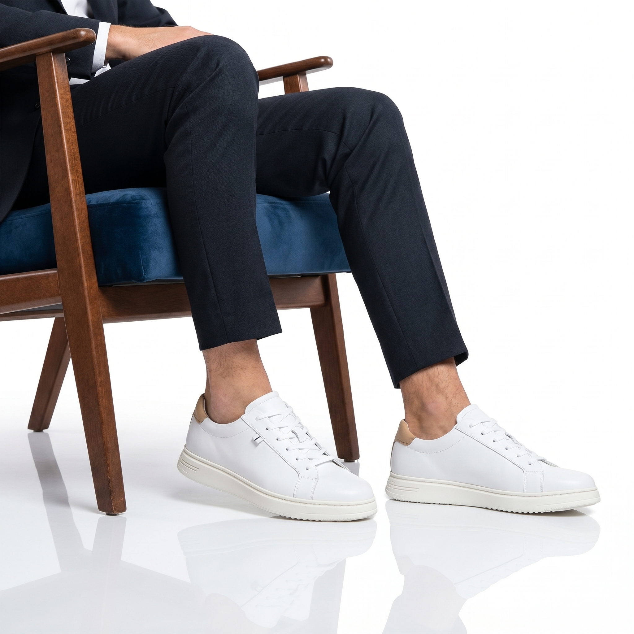 TA-6016-CUIRBlanc-38_2 Reyo - Baskets Basses en cuir en Blanc – Image 1