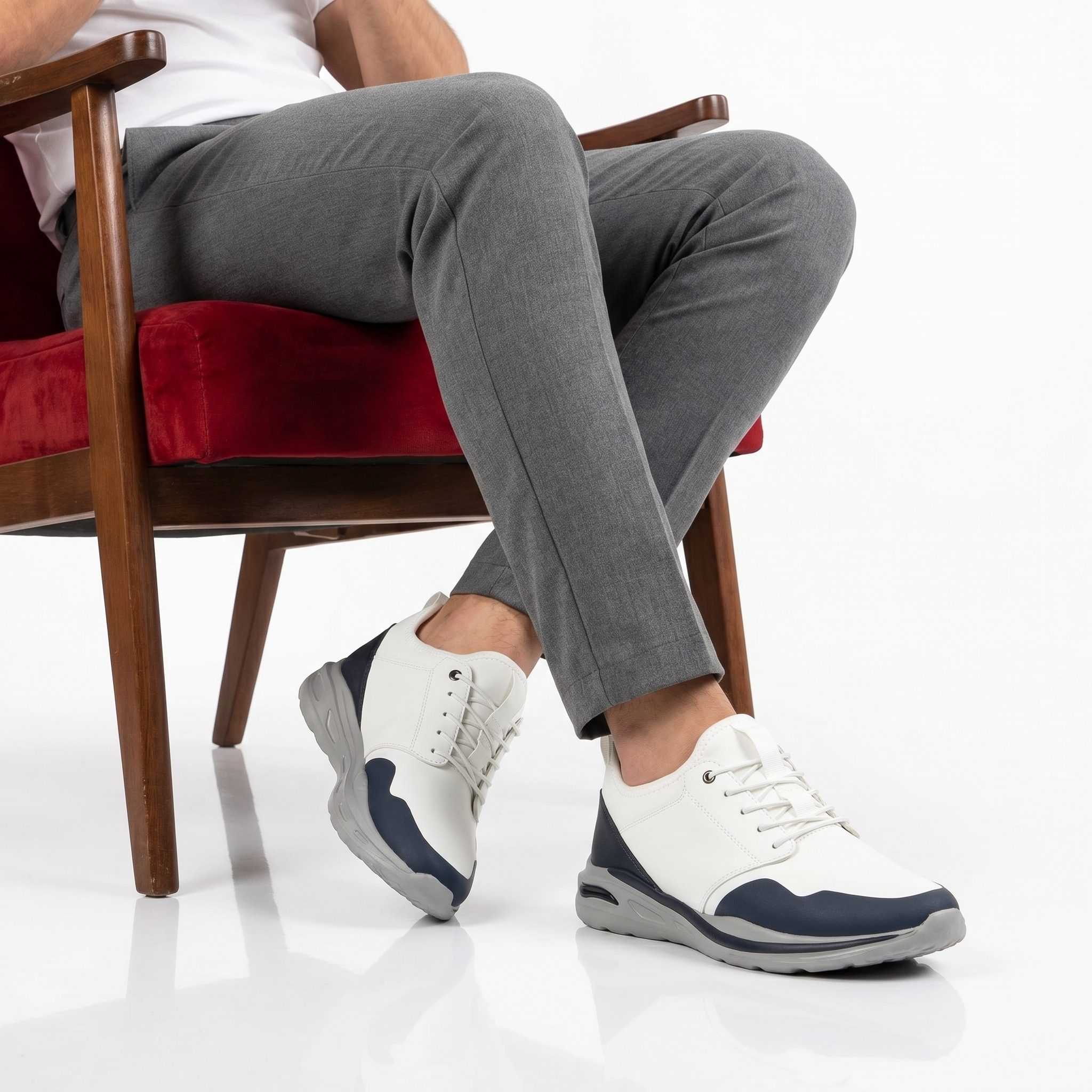 TT-36-TEBlanc-40-2 Apex - Baskets Hommes confortables en Blanc – Image 1