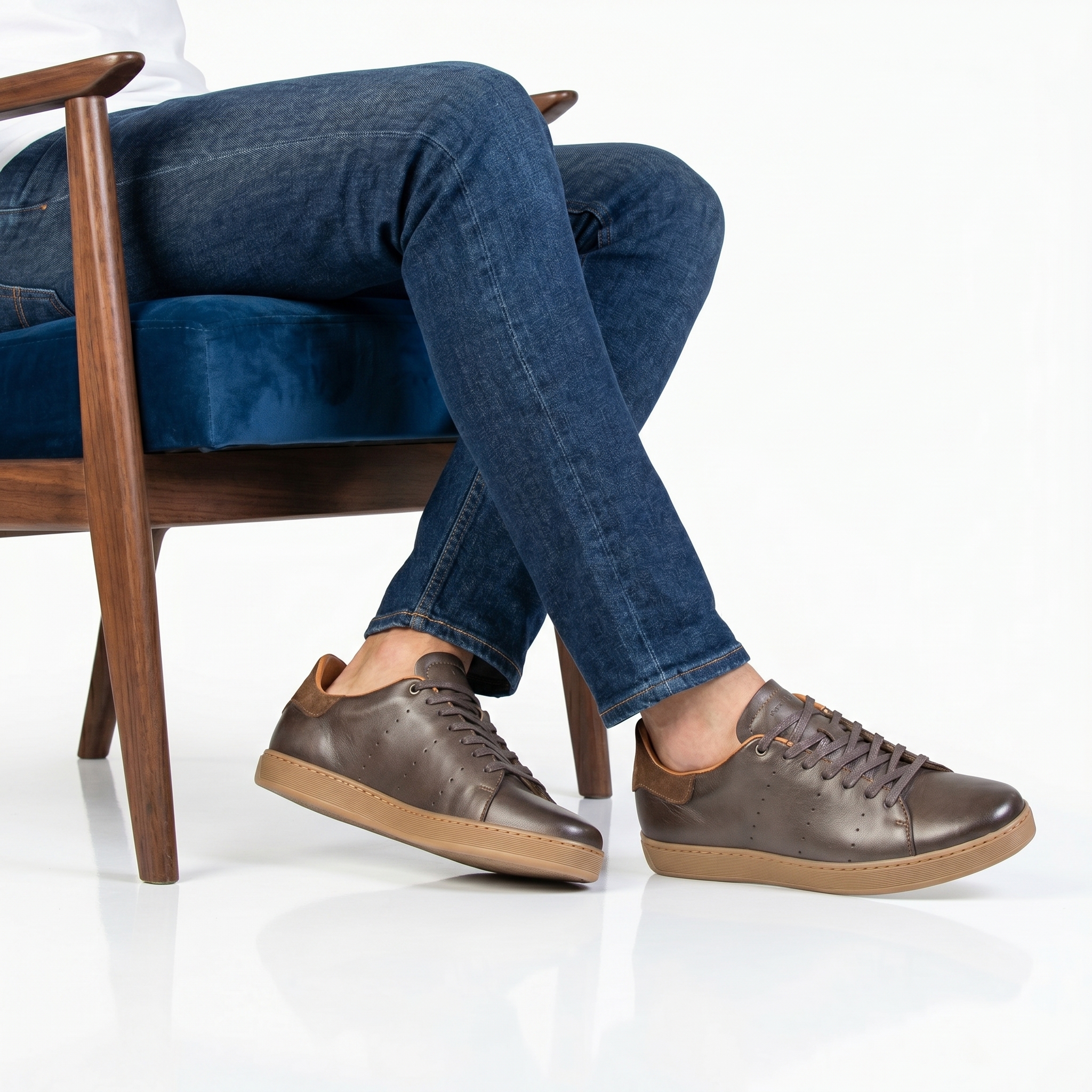 XM-738-CUIRTabac-42-2 Magnat – Baskets hommes en cuir Tabac – Image 1